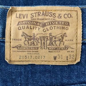 Vintage 80’s Levi’s 517 Size W31 L32 Saddleman Boot Cut Jeans Orange Tab Flaw